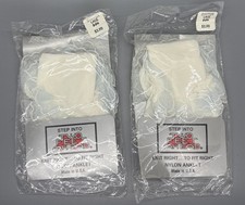 Vintage Frilly 90s Anklets Socks Girls 8-9.5 Pastel Nylon Lace Ruffle Cuff USA