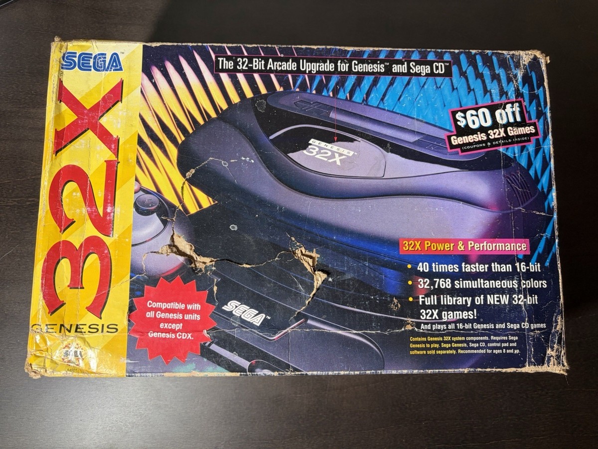 Sega Genesis 32X Game Console System Black Complete In Box | eBay