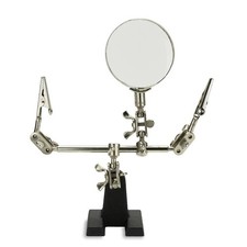 Helping Hand with Magnifying Glass Third Hand Soldering Stand Alligator Clips