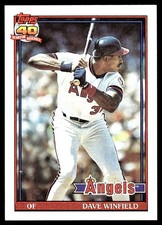 Dave Winfield 1991 Topps #630 Angels MLB READ FREE SHIPPING AutographDen