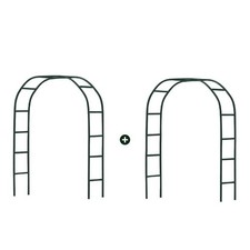 2PCS Wedding Garden Arch Stand,7.9Ft Metal Outdoor Indoor Garden Arbors Stand...