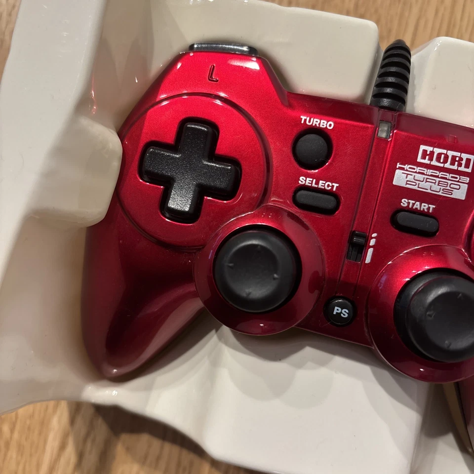 Hori Pad 3 Turbo Plus Analog Controller 2013 Sony PlayStation PS3 Red HP3-172 JP - Image 4 of 4