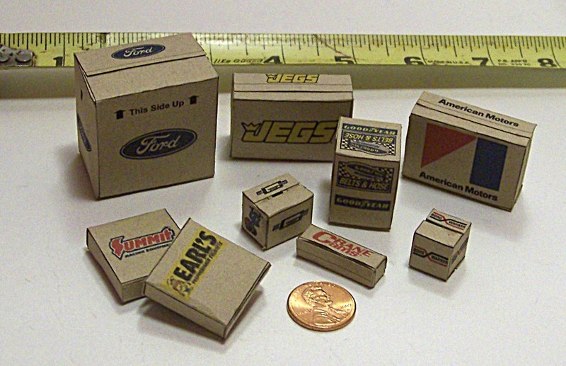 1/18,1/24  Scale Garage Diorama Essential Parts/ Supply Boxes For Your Display