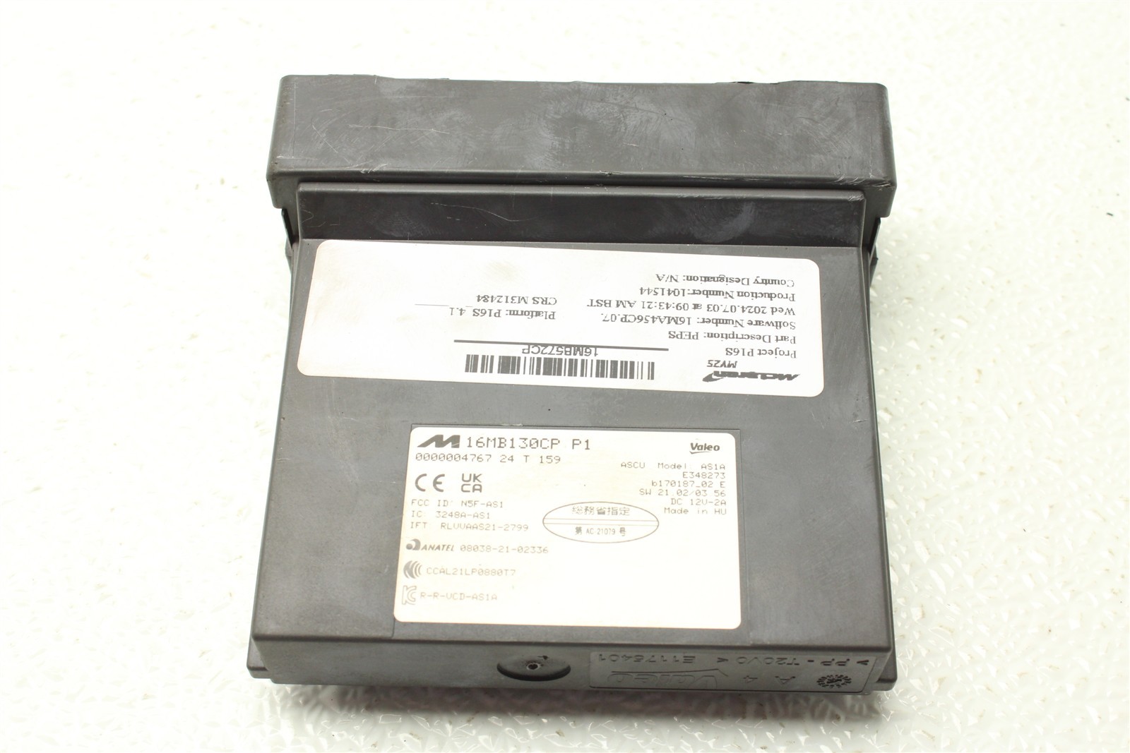 2025 McLaren Artura PEPS Control Module Unit 16MB572CP 16M130CP