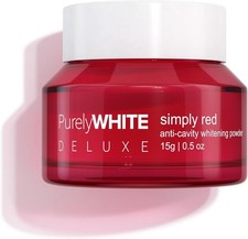 PurelyWHITE DELUXE, Anti-Cavity Whitening Powder - Removes Stains, Flouride-F...