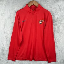 Nike Indiana Fever Pullover Mens XL Red 1/4 Zip Dri-Fit WNBA Team Logo L/S