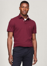 Tommy Hilfiger Men Cotton Classic Fit 1985 Polo Deep Rouge Size XL