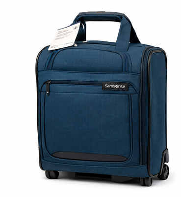 Samsonite Underseat Carry On Luggage Rolling Travel Bag Teal Spinner NEW