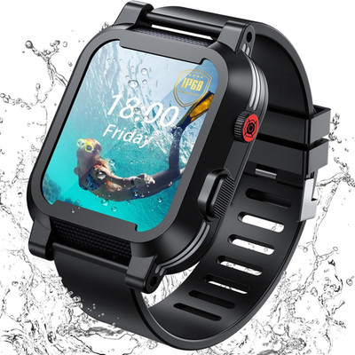IP68 Waterproof Case with Band and Screen Protector Compatible for Apple Watch S