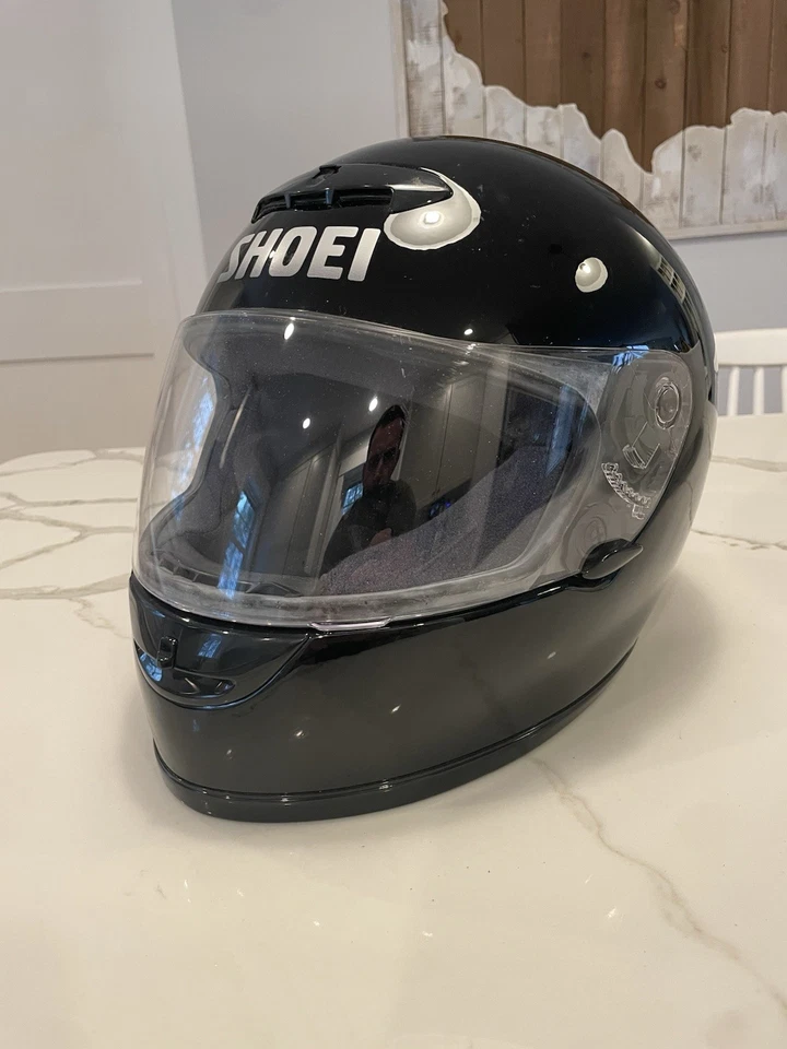 🔥 SHOEI TZ-1 MOTORCYCLE HELMET Black SIZE Large Made In Japan DOT & SNELL - Image 2 of 4