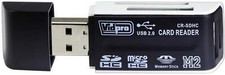 SD, SDHC, MicroSD USB 2.0 High Speed Memory Card Reader