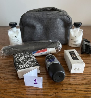 Bulgari Emirates Business In Flight Kulturtasche & Kit Herren Neu