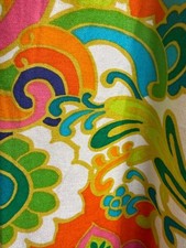 Vintage Saybury House Coat Dress Fantastic Mid-Century Colors Rhinestone Buttons