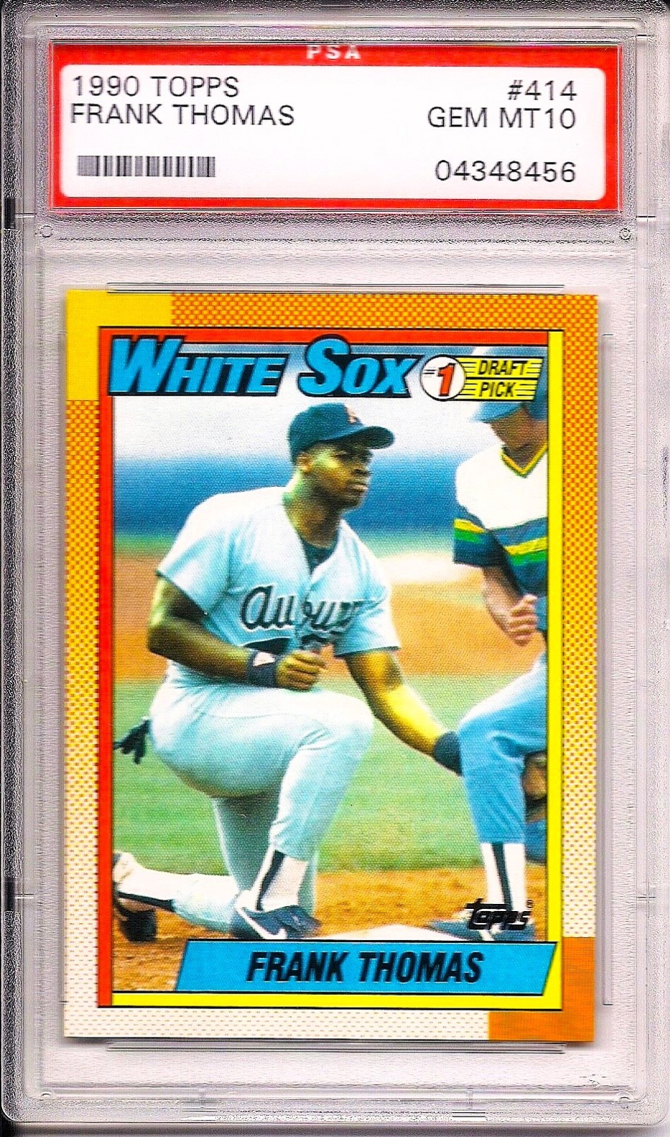 💎1990 Topps HOF RC Frank Thomas #414 PSA 10 💎WITHOUT "NAME ON FRONT" PRINTED💎