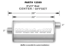 Magnaflow 12589 Muffler - 3 in Center Inlet - 3 in Offset Outlet - 22 x 11 x 5