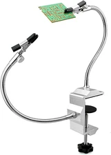 Toolour Helping Hands Soldering Third Hand Tool Tabletop Clamp Base with 2 Nicke