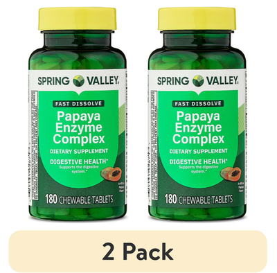 #ad #ad Spring Valley Papaya Enzyme Complex Chewable Tablets Dietary Supplement 2x180 Ct $8.99