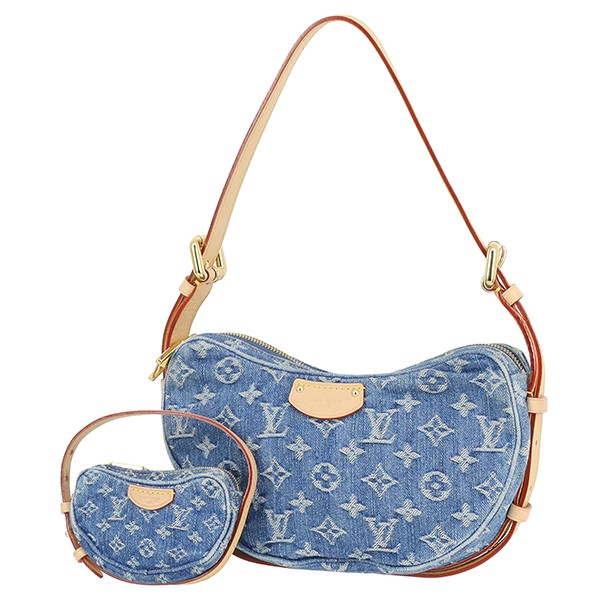 LOUIS VUITTON CROISSANT LV REMIX SHOULDER BAG MONOGRAM DENIM M46856 Mini Pouch