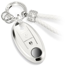 for Nissan Key Fob Cover with Luxury Diamond Bling Braided Rope Keychain, Upg...