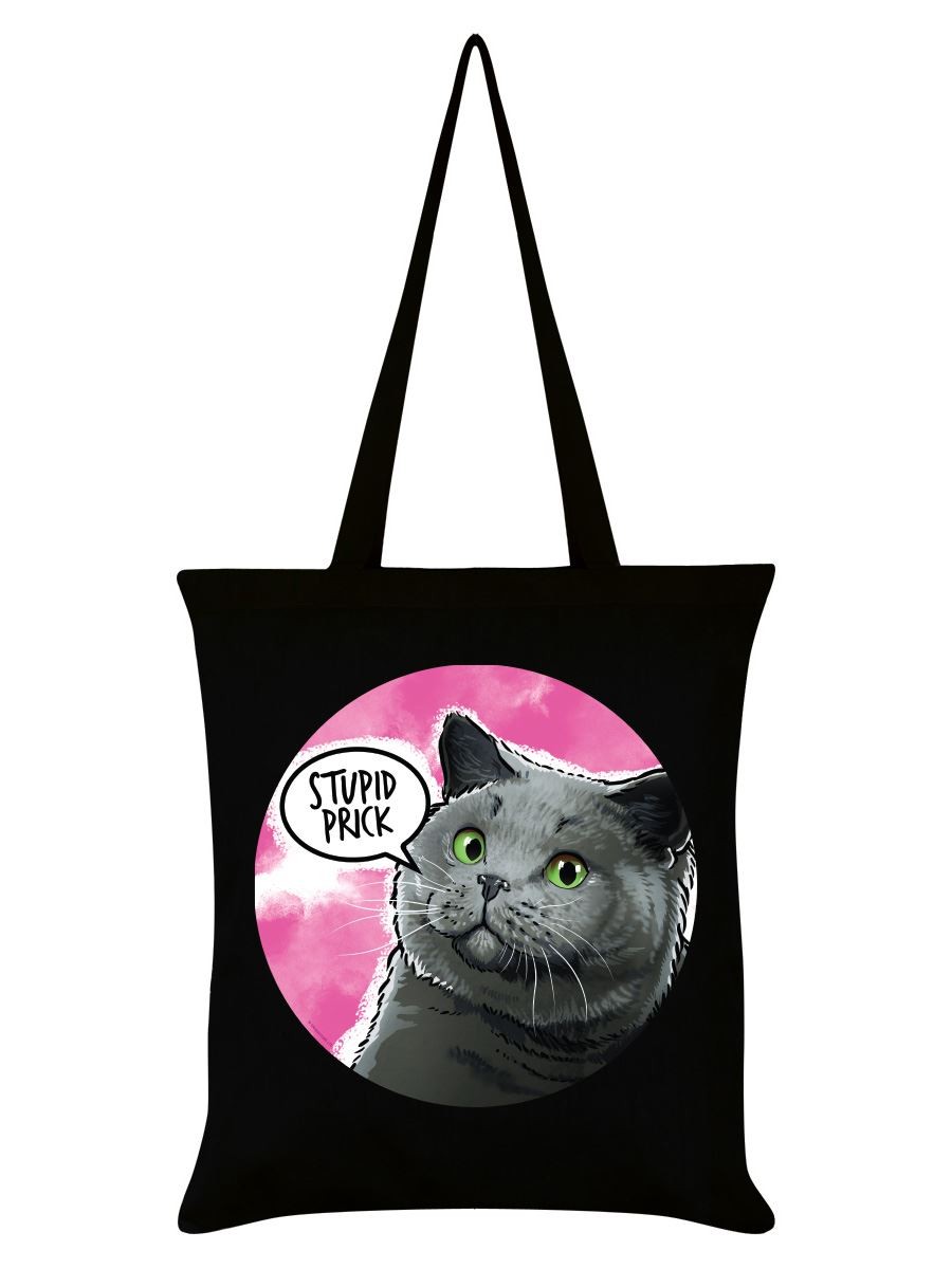 Cute But Abusive Stupid Pr*ck Black Tote Bag