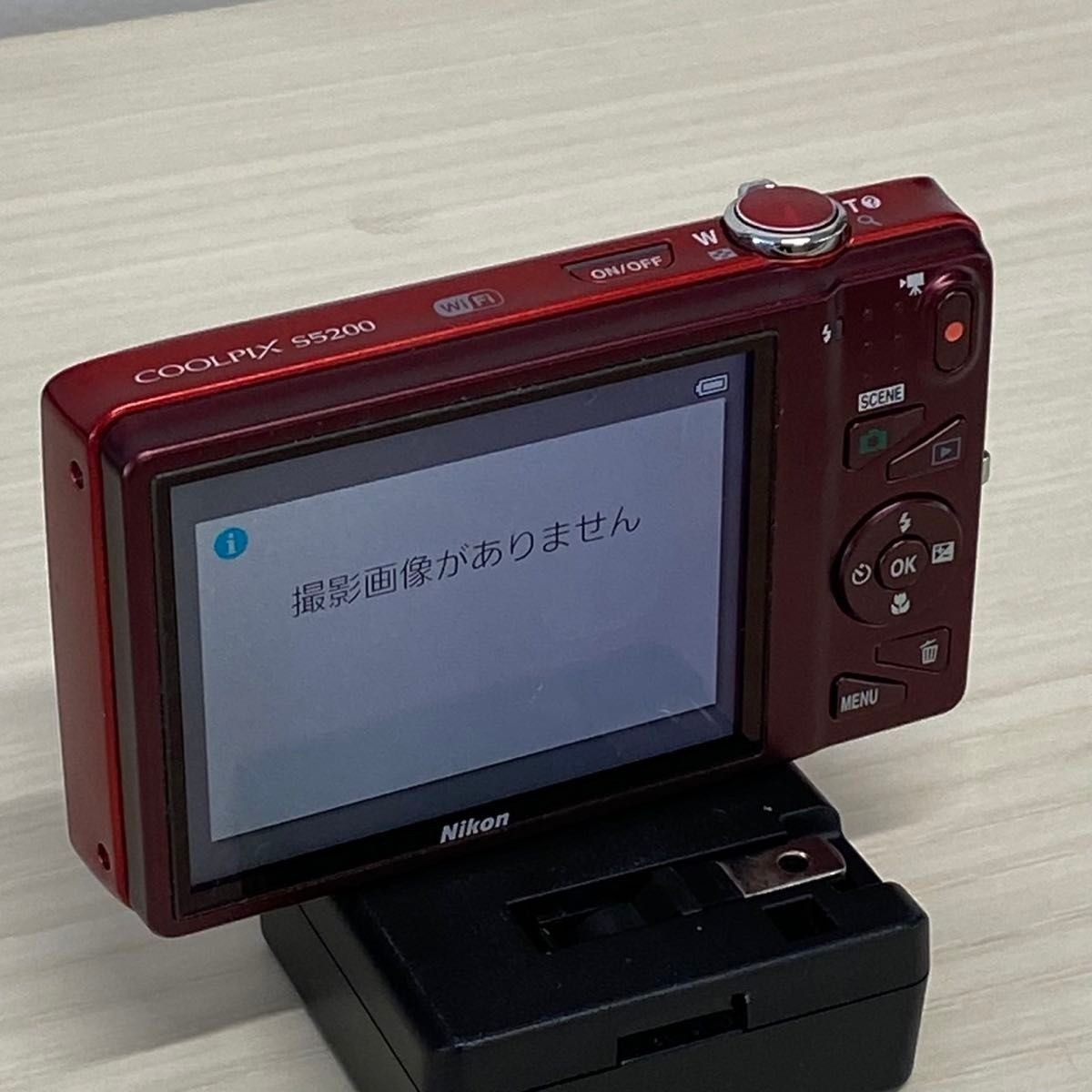 Nikon COOLPIX S5200 Red Digital Camera 16.0MP 8x Optical Zoom From