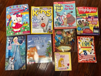 Highlights High Five Magazine Lot Some Coloring & Stickers Frozen I Spy National