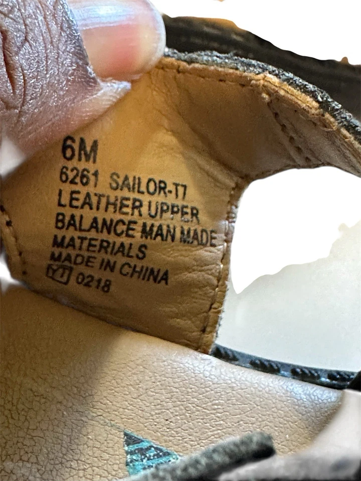 Sandalias NORDSTROM RACK Cuero Superior Hombre Pescador Azul Niño Pequeño Talla 6 Foto 4 de 4