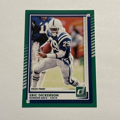 Eric Dickerson 2025 Donruss Press Proof Green Parallel #75 Indianapolis Colts