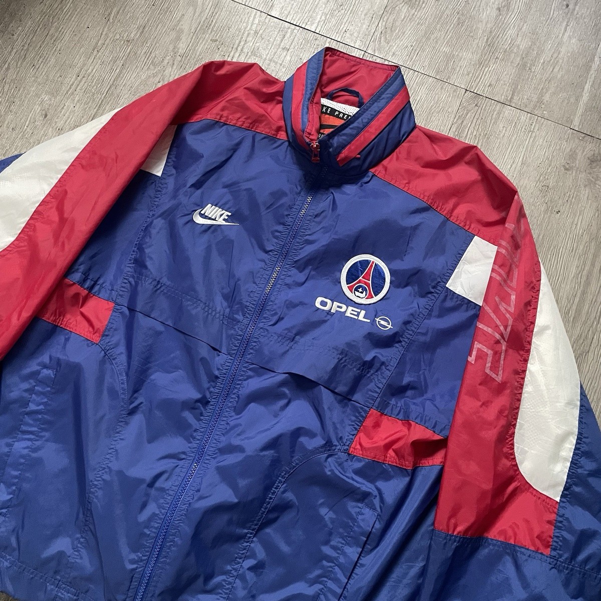Vintage 90s Paris Saint-Germain PSG Football Jacket Soccer Nike
