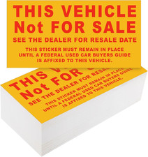 500 Pcs Car Dealership Supplies This Vehicle Not for Sale Stickers