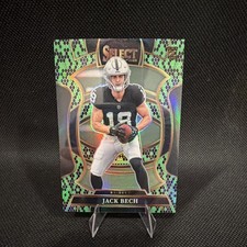 Panini Select Green & Black Snakeskin Prizm Rookie Jack Bech #6 Raiders 2/2 2025