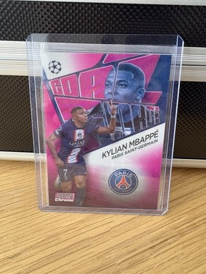 2022-23 TOPPS STADIUM CLUB CHROME GOAL FORCE GFKM KYLIAN MBAPPE PINK WAVE