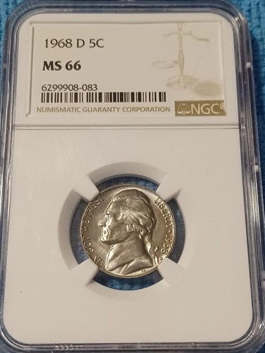 1968-D Jefferson Nickel — photo from the most recent tracked eBay sale