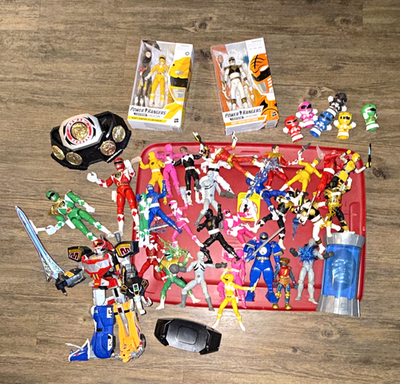 #ad Bandai Mighty Morphin Power Rangers Mixed Lot 10 Figures amp; Accessories Billy $1000.00