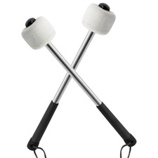 2 Pcs Marching Bass Drum Mallets, Wool Felt Drum Mallets Percussion with Stai...
