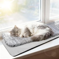 pet prime Cat Windowsill Mat, Cat Window Sill Bed with Two Non-Slip Removable W