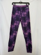 Terramar Thermolator 2 Base Layer Leggings Pants Kids Large Purple Tie Dye