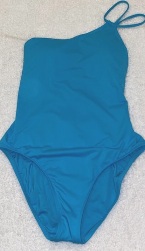 Neu LA BLANCA Island Goddess Einteiler One-Shoulder-Badeanzug Azulblau Größe 12 - Bild 5 von 9