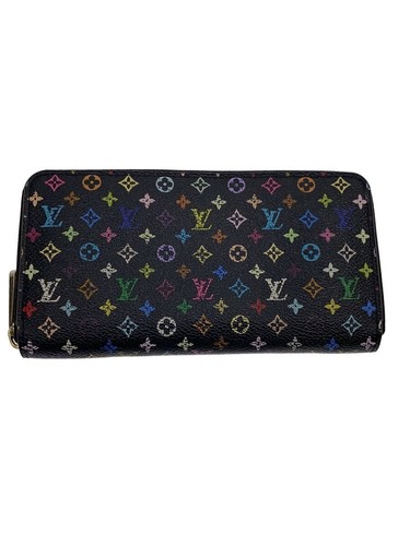 LOUIS VUITTON Zippy Wallet Monogram Multicolor Noir PVC Ladies M60050