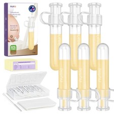 Colostrum Collector Kit 7ml/6pcs, Leakproof, Reusable Breast Milk Collector, ...