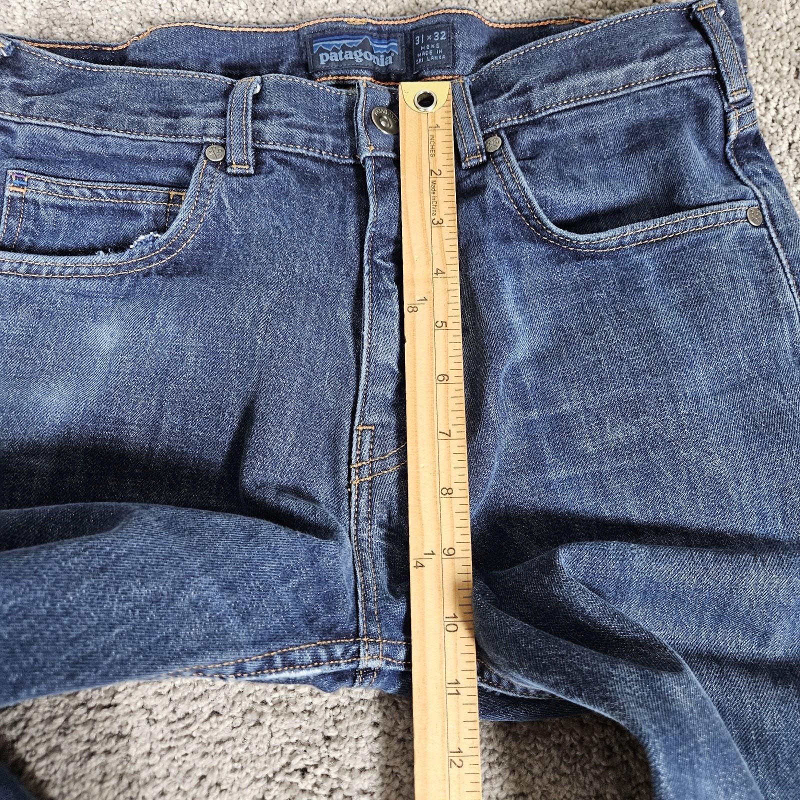 Patagonia Jeans Mens 31X32 Blue Straight Fit Gorpcore Organic Cotton 56005 thumbnail 9