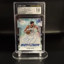2024-25 Topps Chrome Jayson Tatum Black 1/10 SkyLight Signatures CGC Gem Mint 10