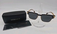 New Versace Sunglasses 4447 Havana/Dark Grey 55 17 145mm Non Polarized w/Case