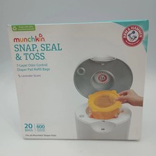 Munchkin Snap, Seal  Toss 7 Layer Lavender Scent Diaper Pail Refill 20 Bags