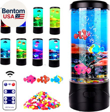 Bubble Fish Lamp Ocean Sensory,8 Color Changing LED Fish Night Light,Mini Fish A