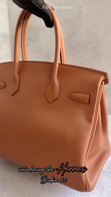 HERMES ブラウンレザーショルダーバッグ~~ Hermes Birkin bag 30 Alezan Clemence leather Silver hardware | L