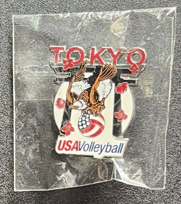 Limited Tokyo Olympics 2020 American Volleyball Pin Badge #e9ddcd