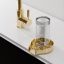 Unlacquered Brass Sink Cup Cleaner, Kitchen Sinks Glass Rinser, Brass Cup Washer