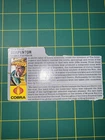 Vintage GI Joe File Card Serpentor Cobra Emperor.