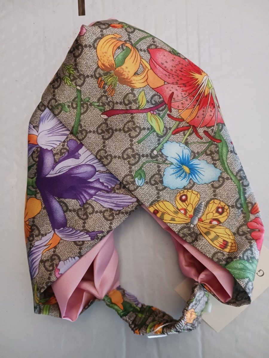 GUCCI HEADBAND PINK FLORAL SILK HAIR TWIST TURBAN SCARF | eBay